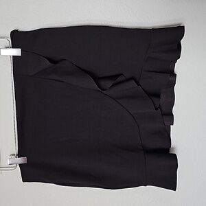 Kyrra Romantic Whimsigoth NWT black ruffle front stretch skirt juniors large
